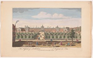 Udsigt over Betlem Royal Hospital i London Hospitalet i Betlehem (titel på objekt)