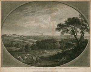 En nordlig udsigt over byerne London og Westminster med en del af Highgate af John Boydell