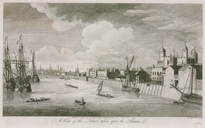Et billede af Tower of London taget fra Themsen
