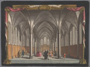 Udsigt over det indre af Temple Church i London af John Boydell