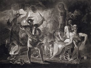 Macbeth, de tre hekse og Hecate i akt IV, scene I af 