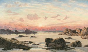 Bude Sands ved solnedgang, 1874 af John Brett