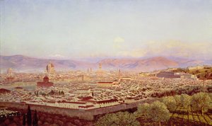 Firenze fra Bellosguardo af John Brett
