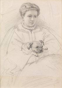 Georgina Weldon (blyant) af John Brett