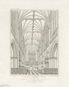 Interiør af Lichfield Cathedral - Kor: gravering, nd [c 1820] (tryk)