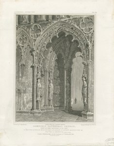 Lichfield Cathedral - West Door: gravering, og [c 1820]