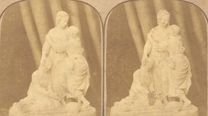 Par tidlige stereografiske visninger af britiske statuer, 1850
