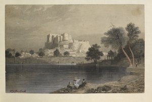 Hyderabad (farvet gravering) af John Browning Bellasis