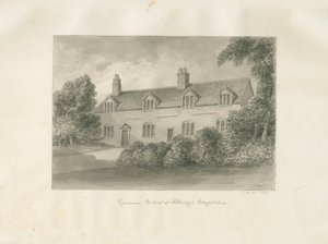 Aldridge Grammar School: sepia drawing, 1847dani