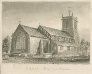 Betley Church: sepia tegning, 1840 af John Buckler