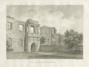 Biddulph Hall (gammel): sepia tegning af John Buckler