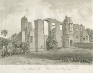 Biddulph Hall (gammel): sepia tegning af John Buckler