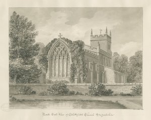 Blithfield Church: sepia tegning af John Buckler