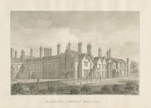 Blithfield Hall: sepia tegning af John Buckler