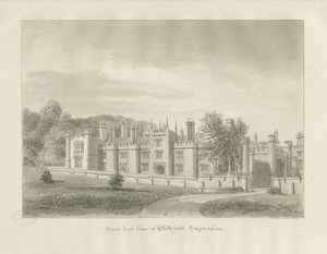 Blithfield Hall: sepia drawing, 1823dani af John Buckler