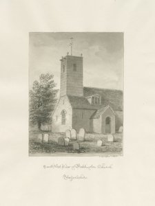 Bobbington Church: sepia tegning af John Buckler