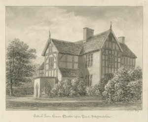 Burton-upon-Trent: Ordish Farm House: sepia-tegning, 1839 af John Buckler