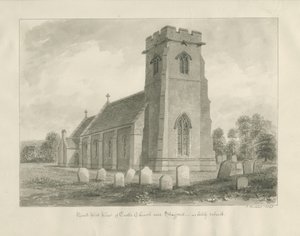Slotskirke - Kirke: sepia tegning af John Buckler