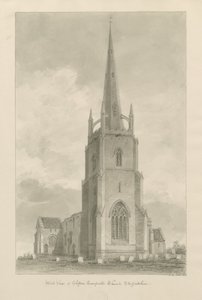 Clifton Campville Church: sepia drawing, 1838dani af John Buckler