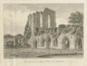 Croxden Abbey: sepia tegning af John Buckler