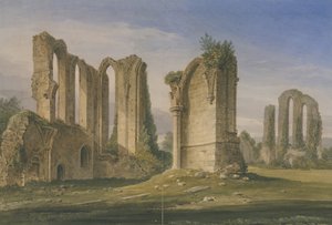 Croxden Abbey: vandfarvemaleri af John Buckler