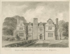 Dimsdale Old Hall: sepia drawing, 1841dani af John Buckler