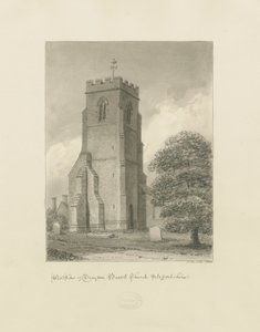 Drayton Bassett Church: sepia drawing, 1838dani af John Buckler