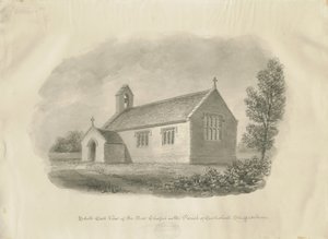 Eccleshall - Cotes Heath Chapel: sepia tegning, nd [c 1843] (tegning) af John Buckler