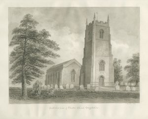 Ellastone Church: sepia drawing, 1847dani af John Buckler