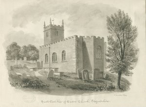 Endon Church: sepia tegning af John Buckler