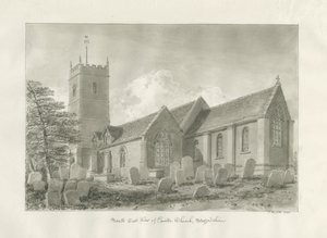 Enville kirke: sepia tegning, 1846 af John Buckler