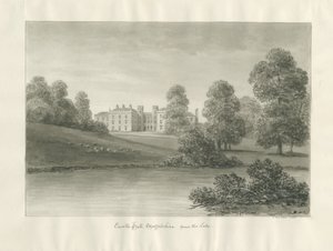 Enville Hall: sepia tegning af John Buckler