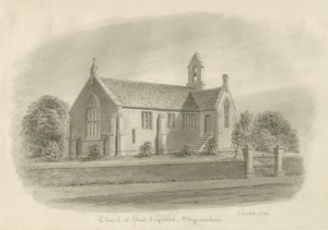 Great Haywood Chapel: sepia tegning af John Buckler