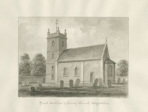 Himley Church: sepia tegning af John Buckler