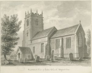 Horton Church: sepia tegning af John Buckler