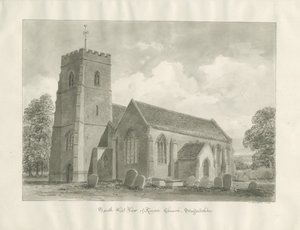 Kinver Kirke: sepia tegning af John Buckler