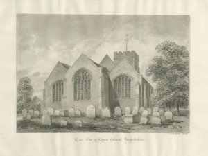 Kinver Kirke: sepia tegning af John Buckler