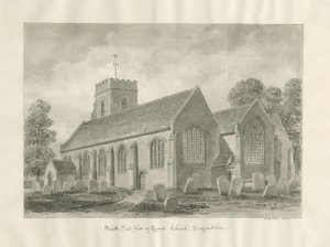 Kinver Kirke: sepia tegning af John Buckler