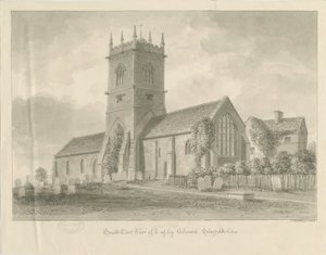 Lapley Church: sepia tegning af John Buckler