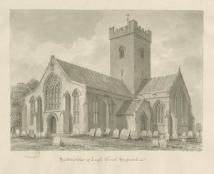 Leigh Church: sepia tegning af John Buckler