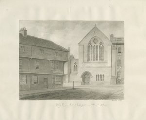 Lichfield - Guildhall: sepia tegning af John Buckler