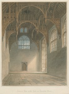 Middlesex - Hampton Court - Interior of Hall, 1821 af John Buckler
