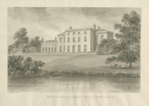 Milford House: sepia tegning af John Buckler