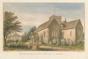 Oxfordshire - Shiplake Church and Parsonage House, 1830 af John Buckler