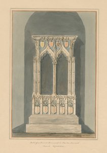Oxfordshire - Stanton Harcourt Church - Monument, 1803 af John Buckler