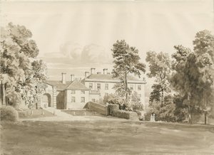 Patshull House: sepia vask tegning, august 1820 (tegning) af John Buckler