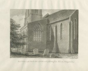 Pattingham Church - East Window: sepia-tegning, 1846 af John Buckler