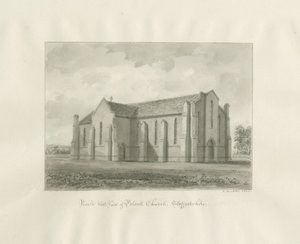 Pelsall Kirke: sepia tegning af John Buckler