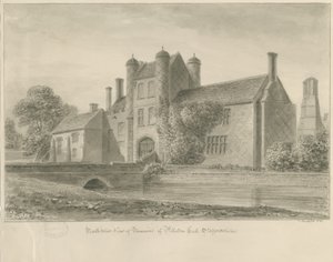 Pillaton Hall: sepia drawing, 1841dani af John Buckler