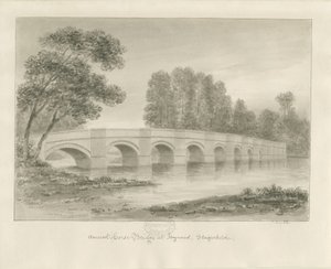 Shugborough Bridge: sepia-tegning, nd [?1840